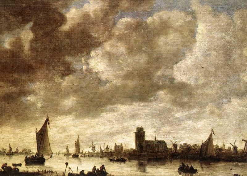 GOYEN, Jan van View of the Merwede before Dordrecht sdg Sweden oil painting art